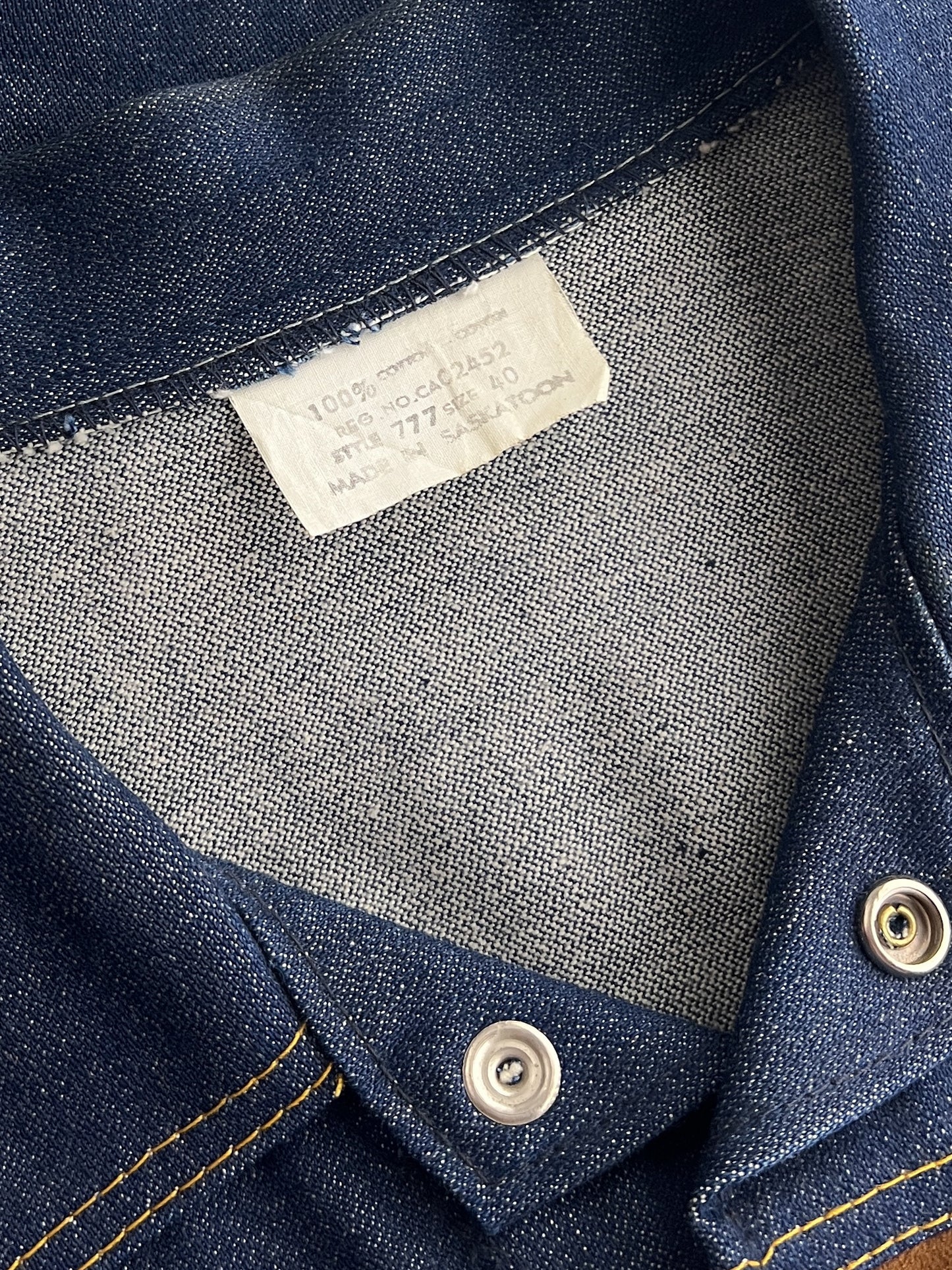 1970's Western Arrow Pocket Denim Jacket [L]