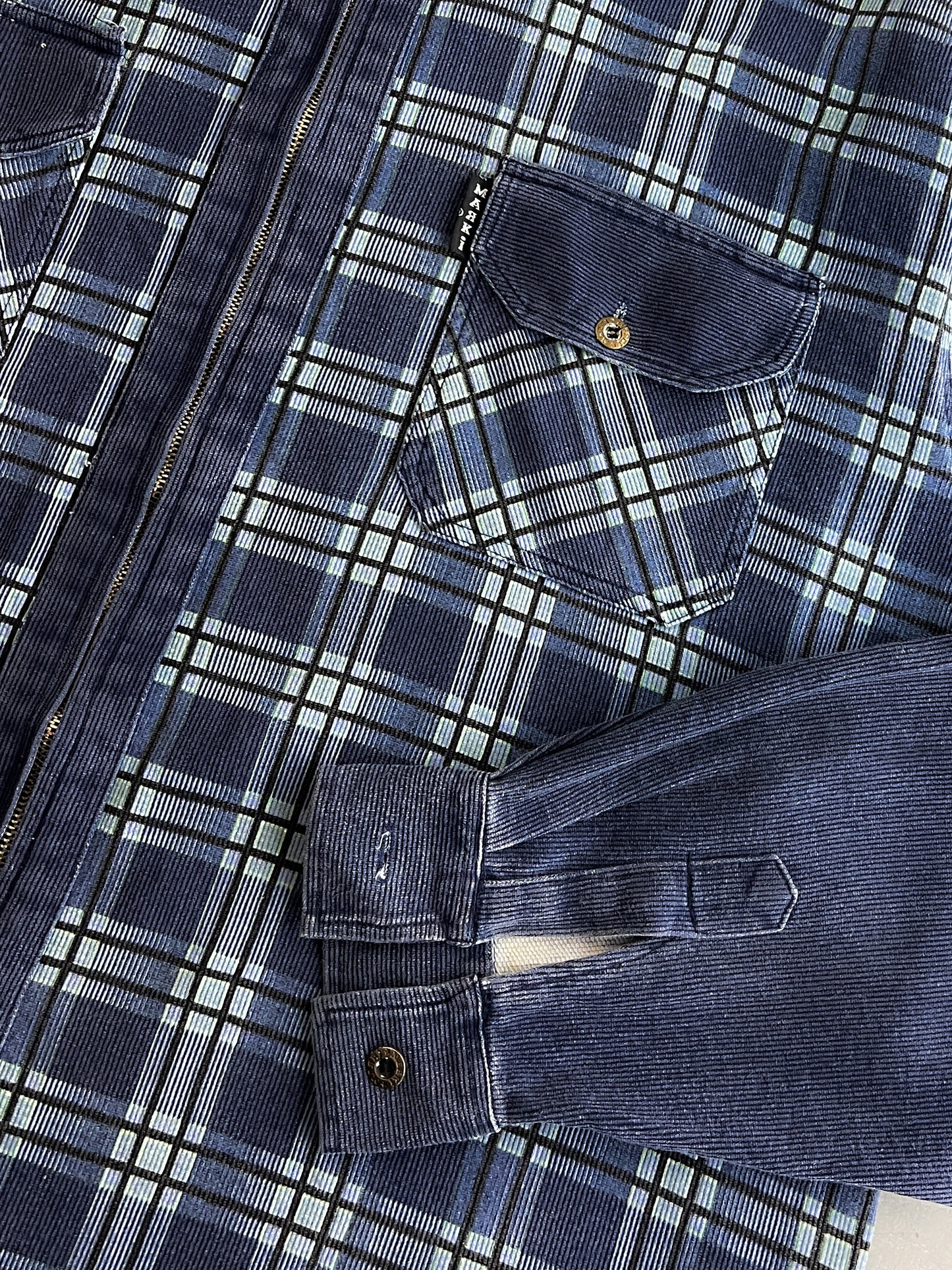 1990's Zip-Up Cord Shirt [L]