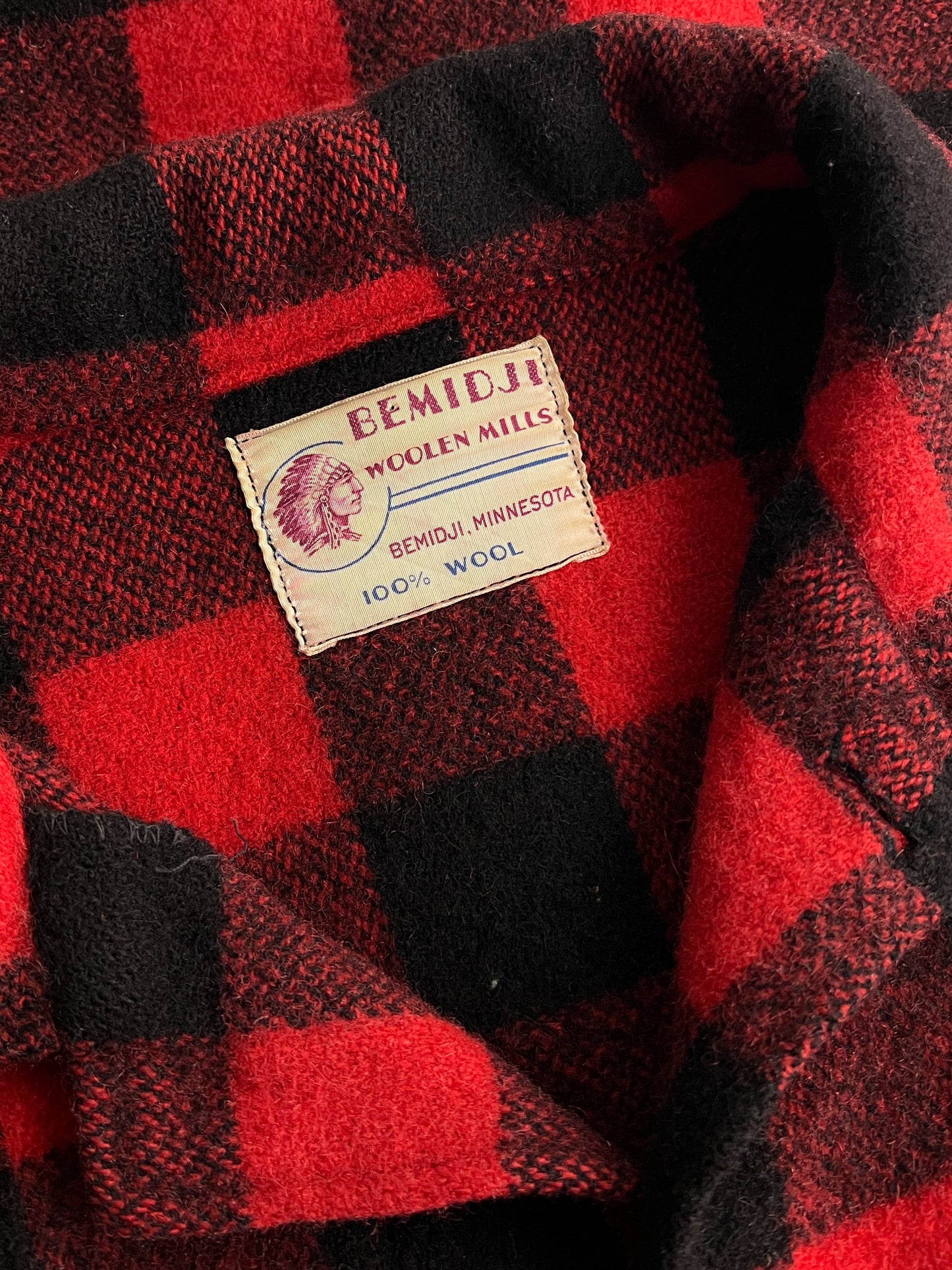 1960's Buffalo Check Wool "Apple" Shirt [M]