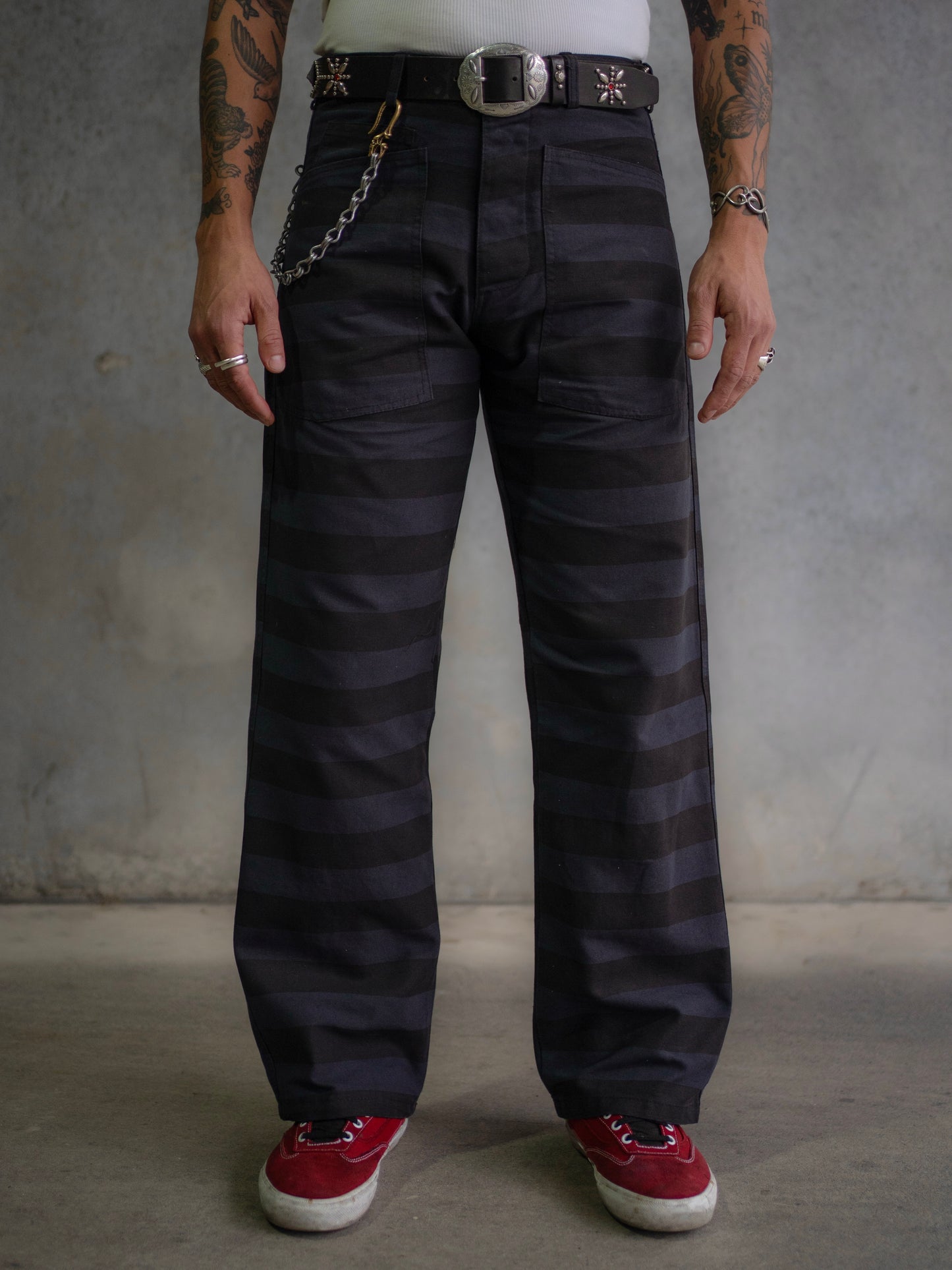 Buckle Back Canvas Prison Pants [28"-30"]