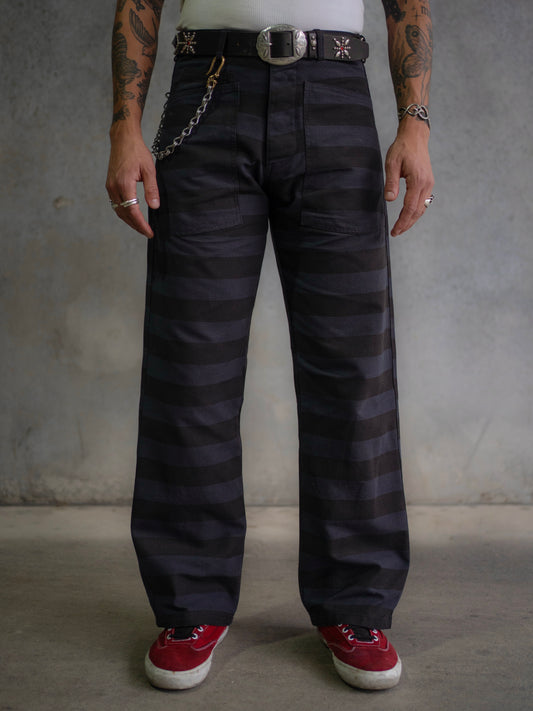 Buckle Back Canvas Prison Pants [28"-30"]
