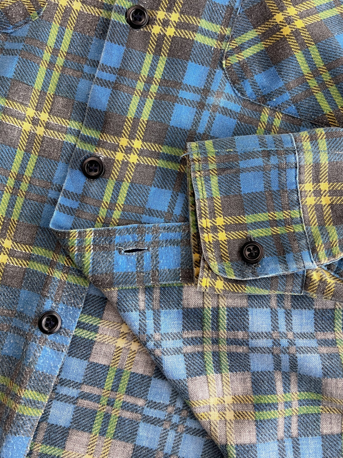 1970's Faded Cotton Flannel [S/M]