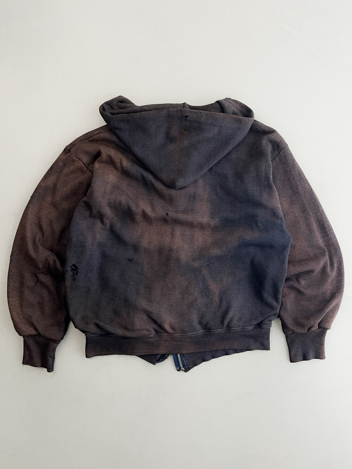 60’s/70’s Thrashed Thermal Lined Zip Hoodie [M]