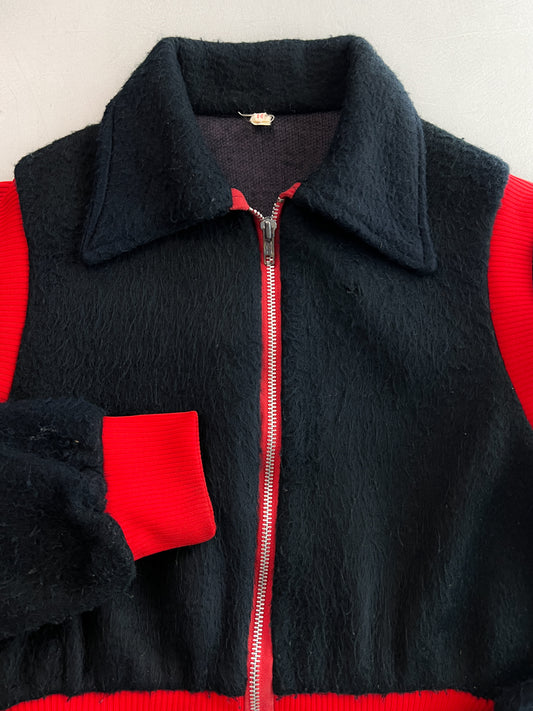 60's/70's Fleece Zip Jacket [XS]