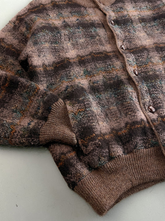 Chunky Italian Wool/Mohair Cardigan [L]