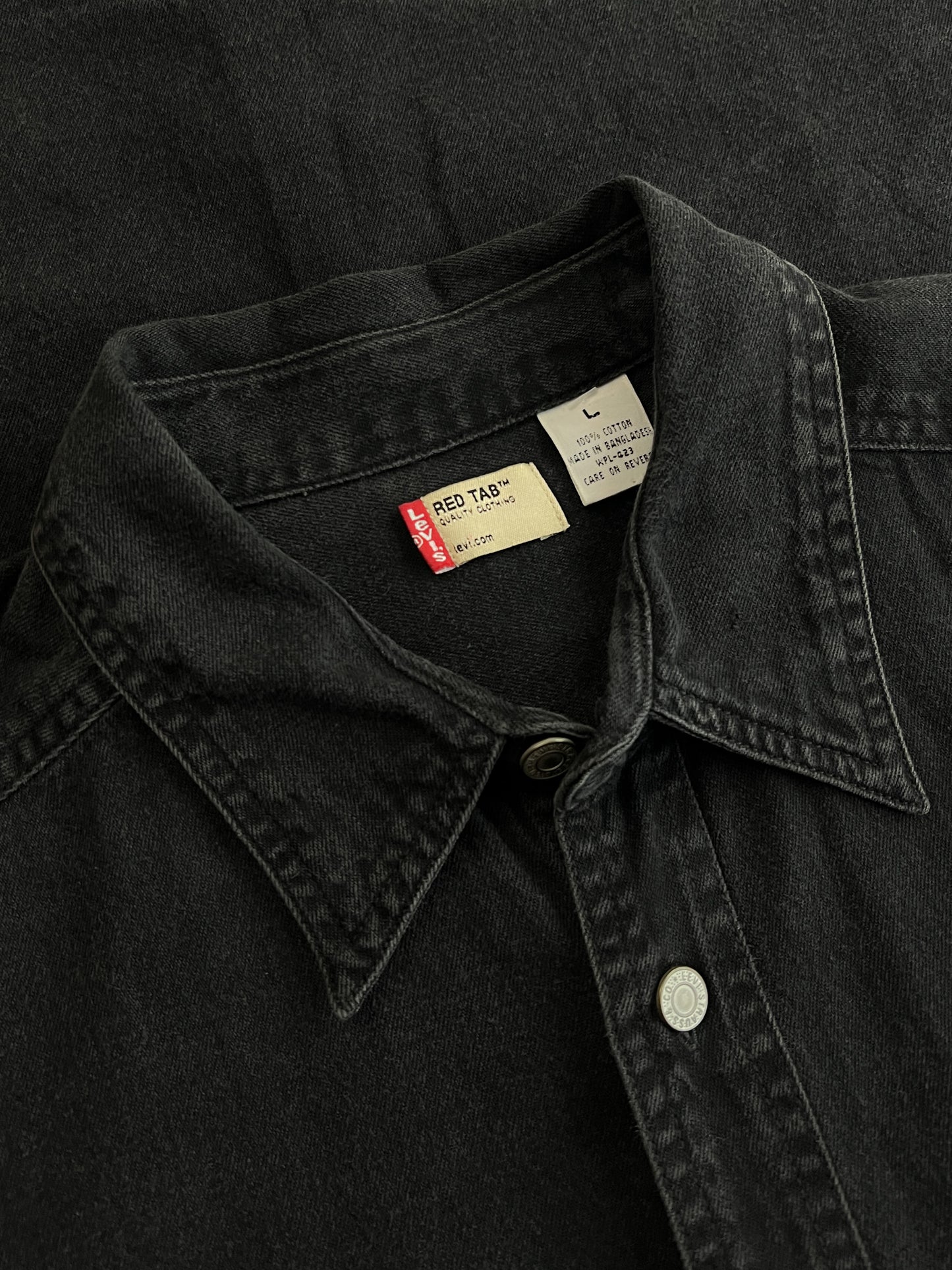 Levi's Black Denim Work Shirt [L]