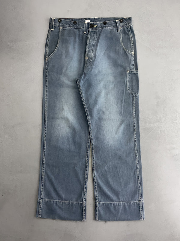 Faded Levi's Red Jeans [32"]