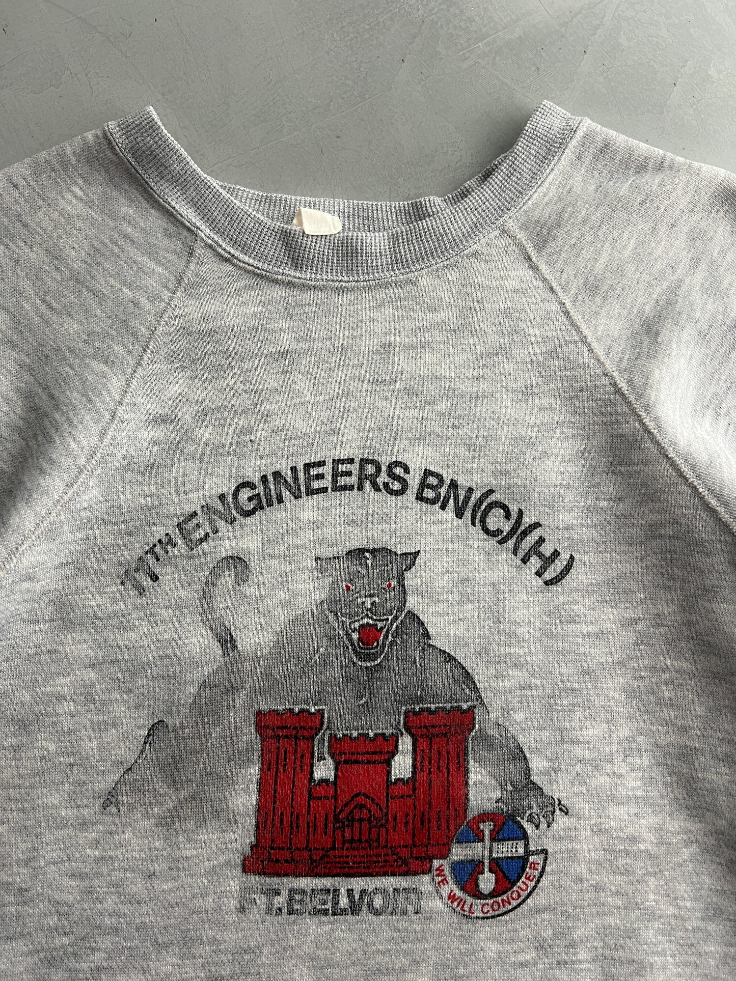 1970's US Army 11th Engineers Brigade Raglan Sweatshirt [M]