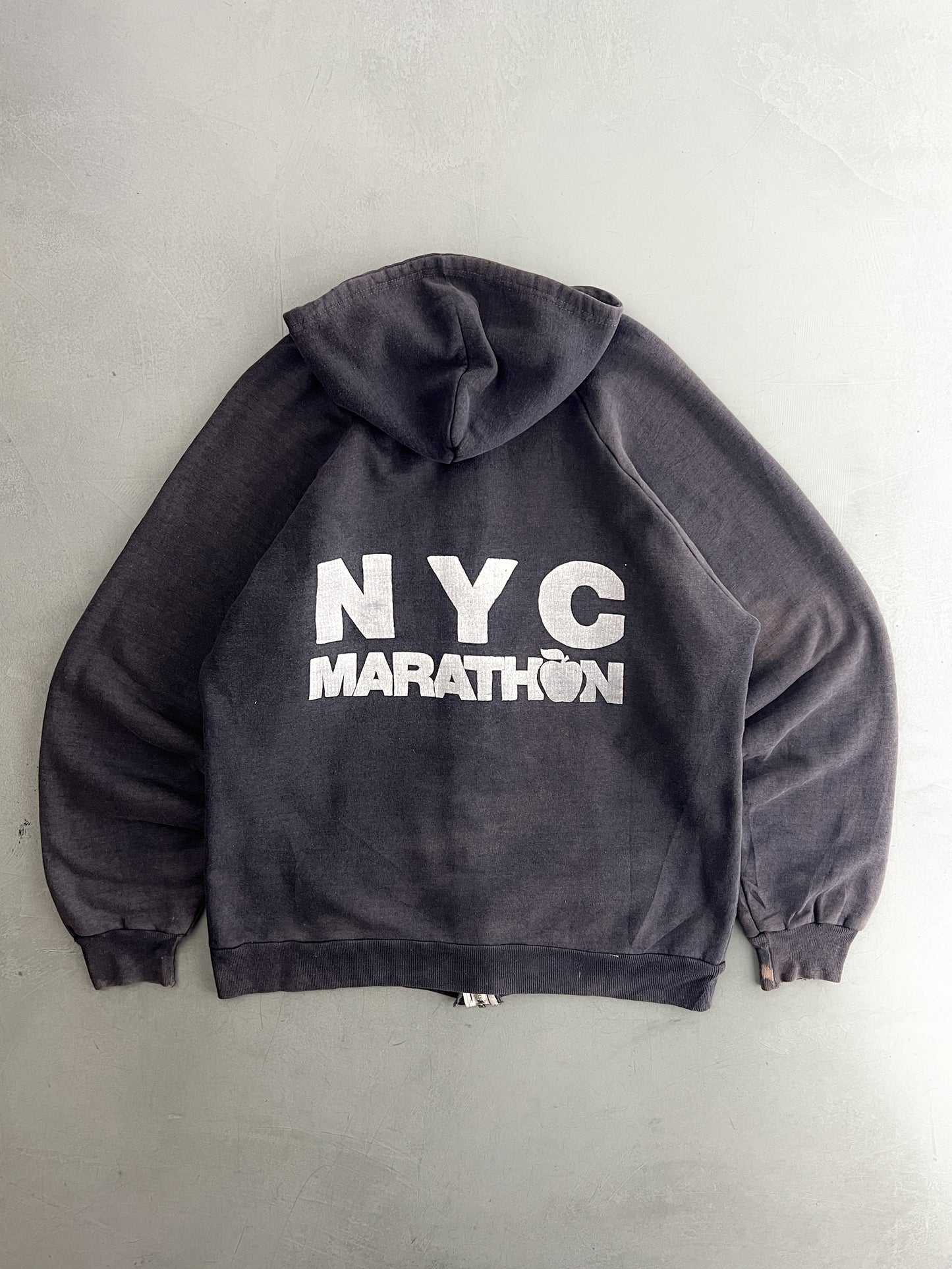 Faded Thermal Lined NYC Marathon Hoodie [L/XL]