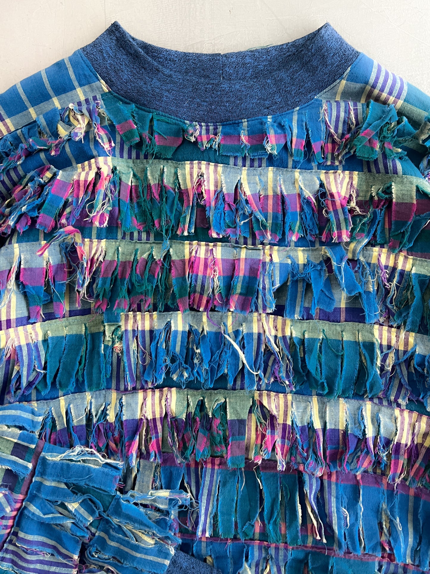 1980's Plaid Scrap Sweatshirt [XL]