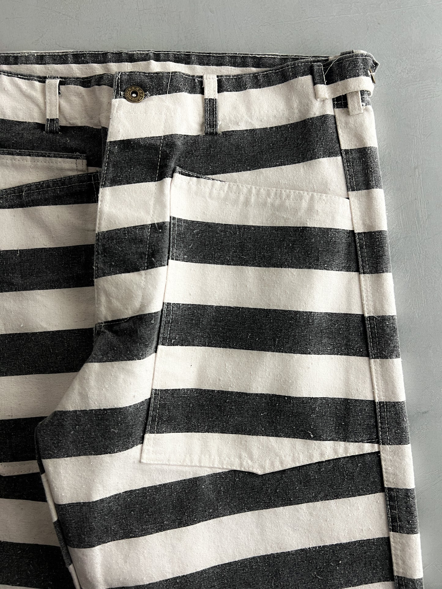 Buckle Back Canvas Prison Pants