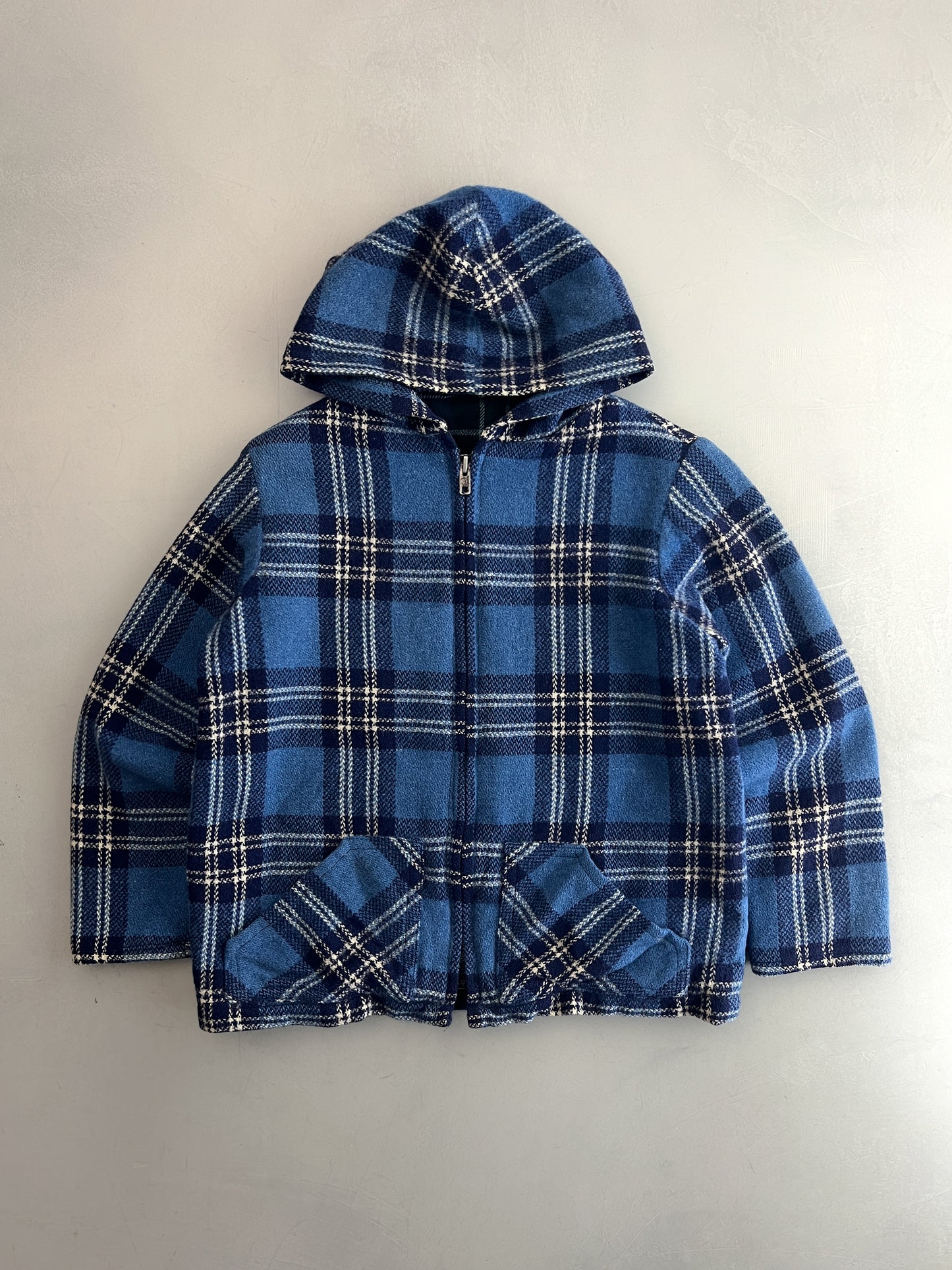 1970's Harris Tweed Plaid Zip Up [M]