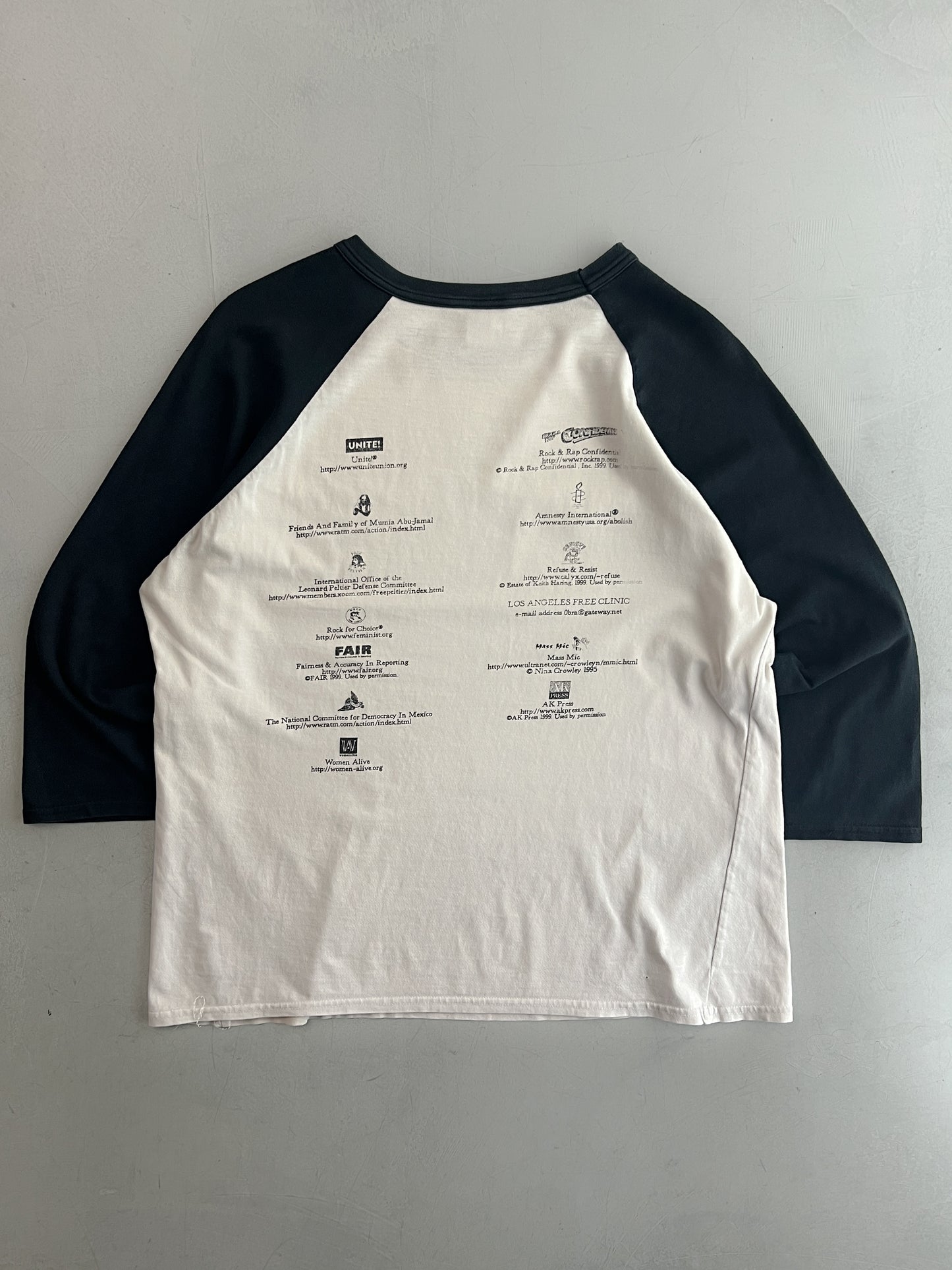 '00 Rage Against the Machine Raglan Tee [L]
