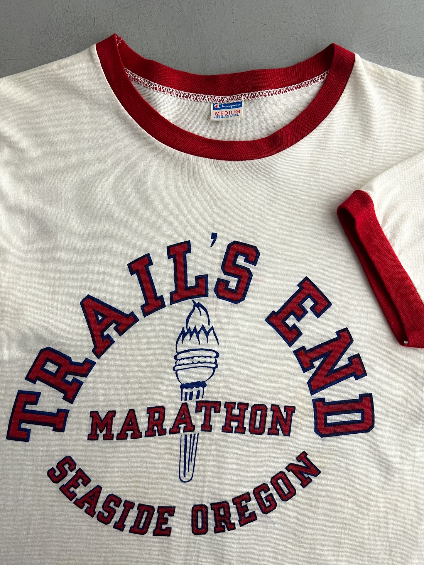 70's Champion Blue Bar Trail's End Marathon Ringer [M]