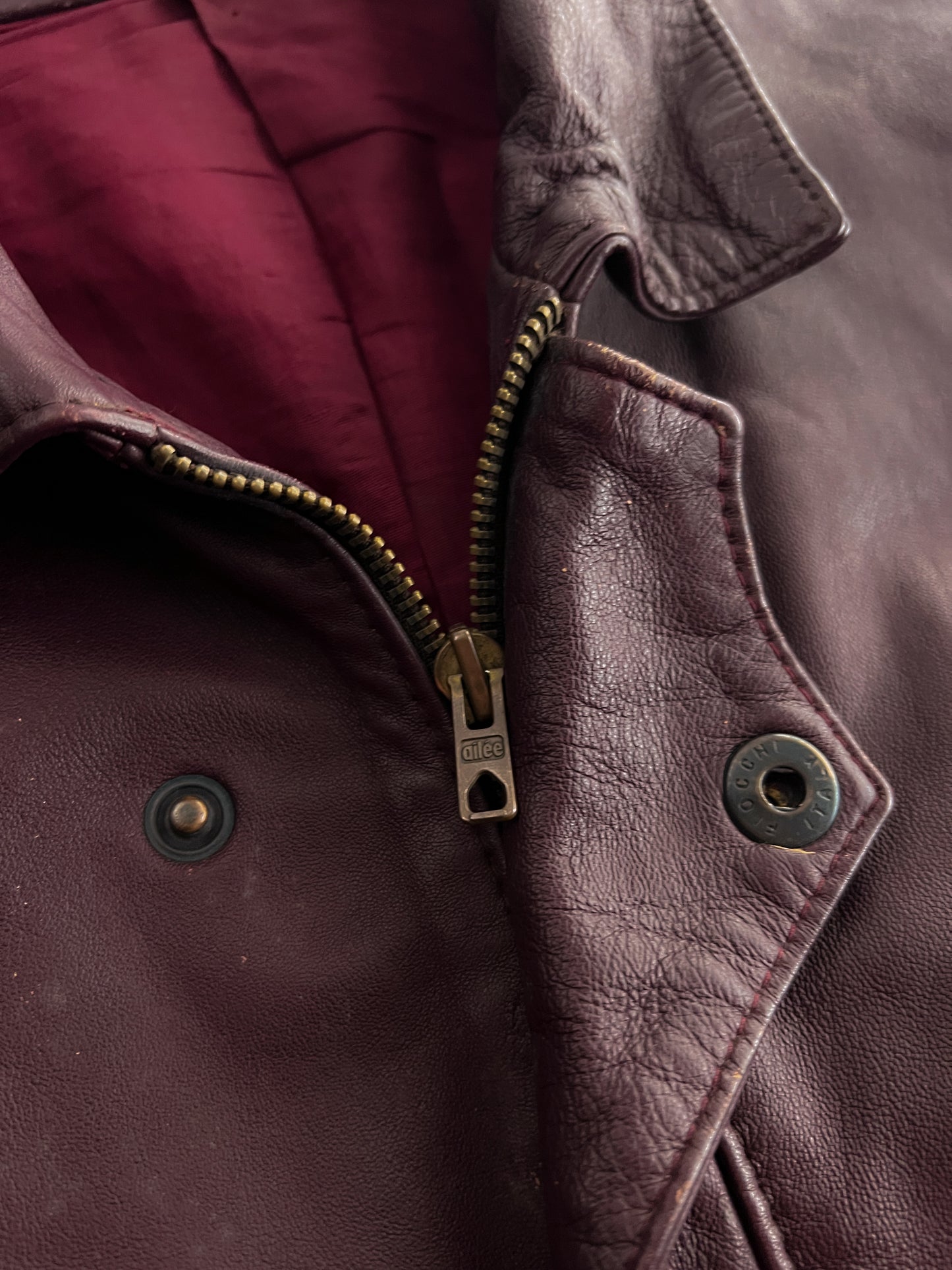 1970's French Leather Utility Jacket [L]