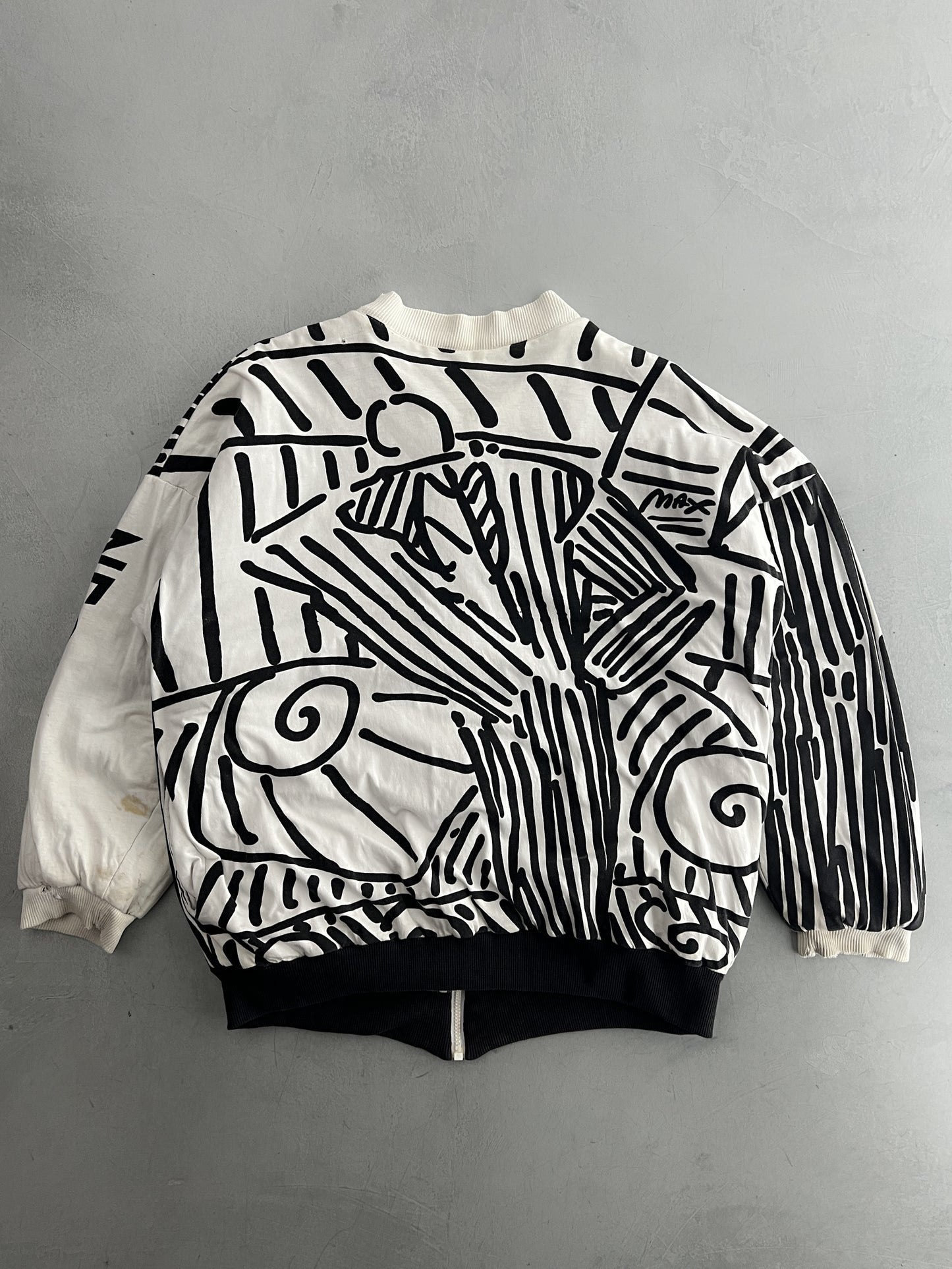 1980's Peter Max Expressionist "Save The Rainforest" Jacket [XL]