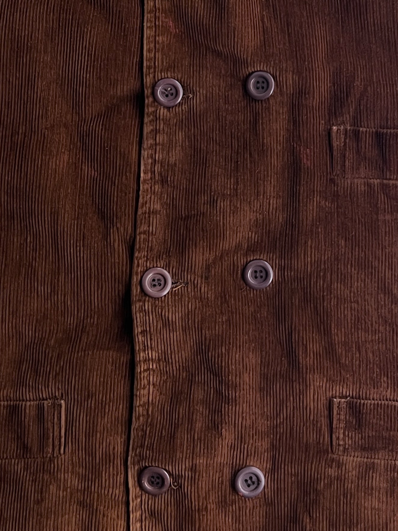 1960's French Corduroy Lined Work Vest [XL]