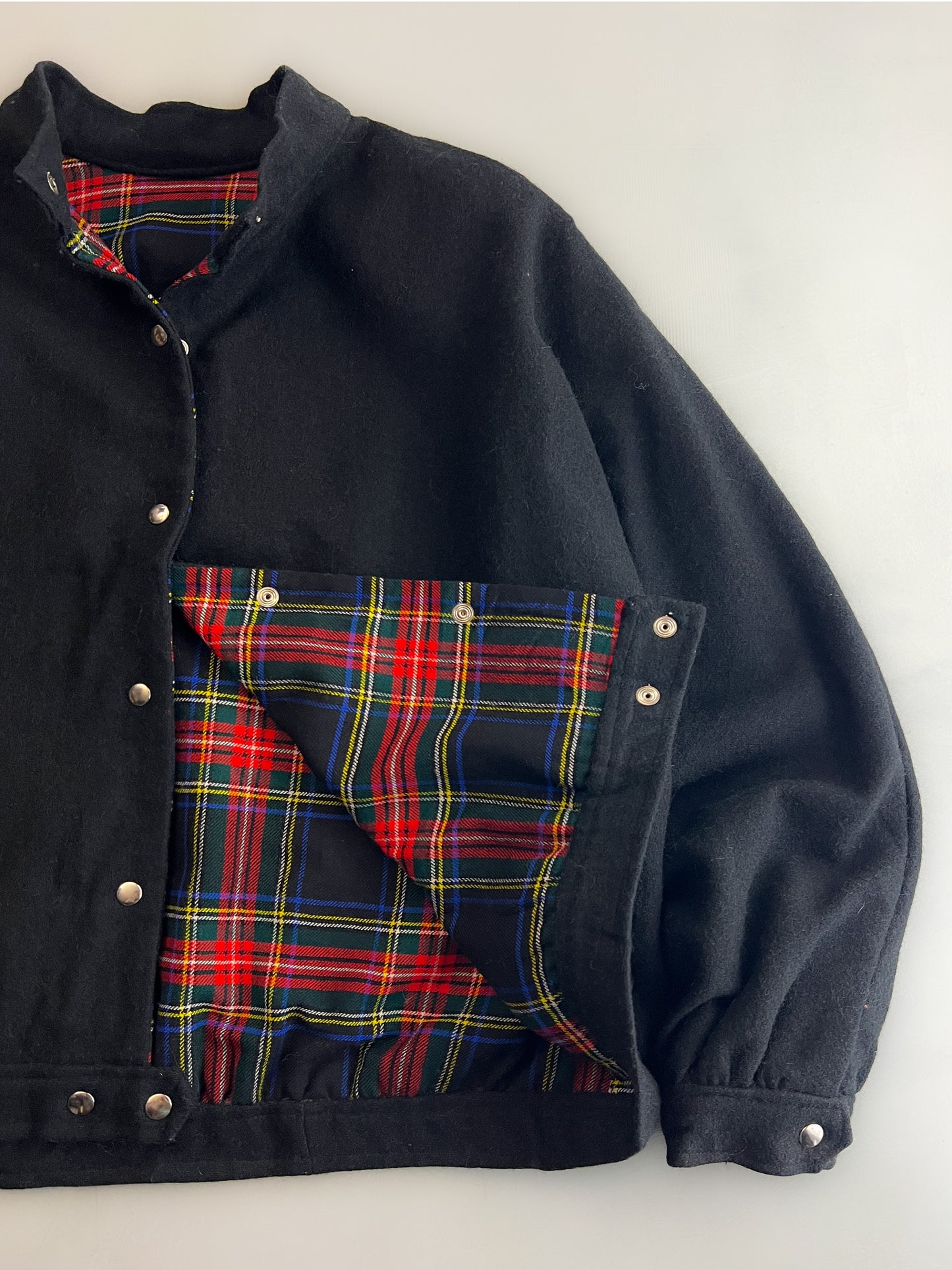 Tartan Lined Wool Jacket [L]