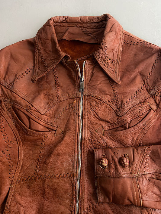 1970's Whip Stitch Leather Jacket [M]