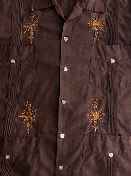 Embroidered Guayabera Shirt [L]