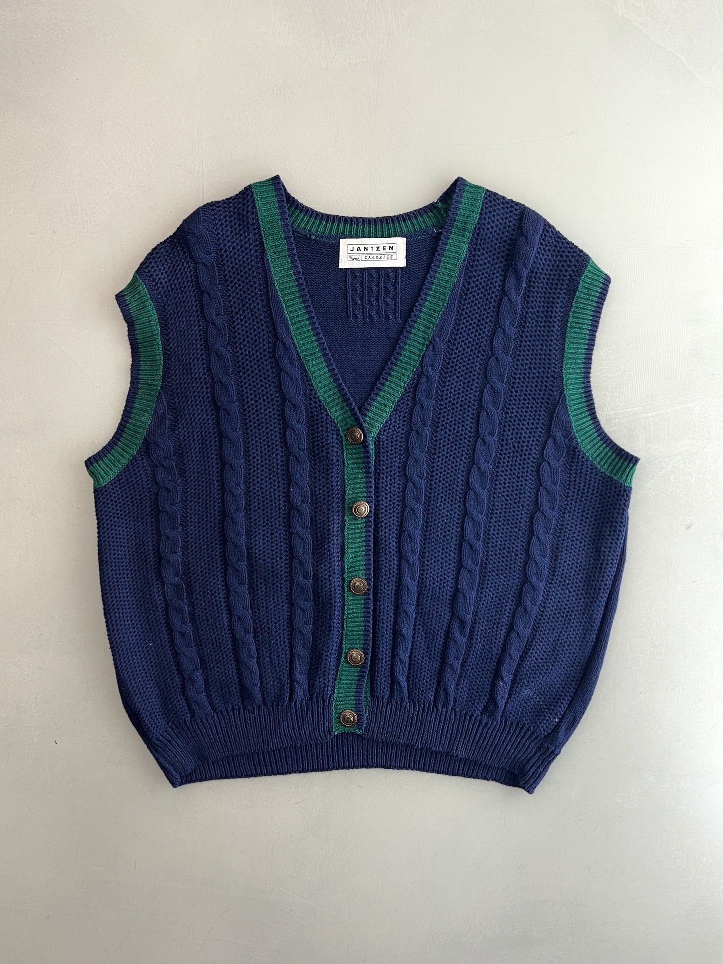 1980's Jantzen Knit Vest [M]