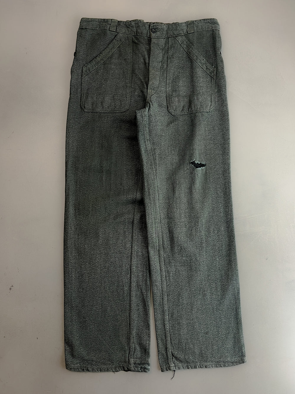 1960's Swiss Army Salt 'n' Pepper Work Pants [38"]