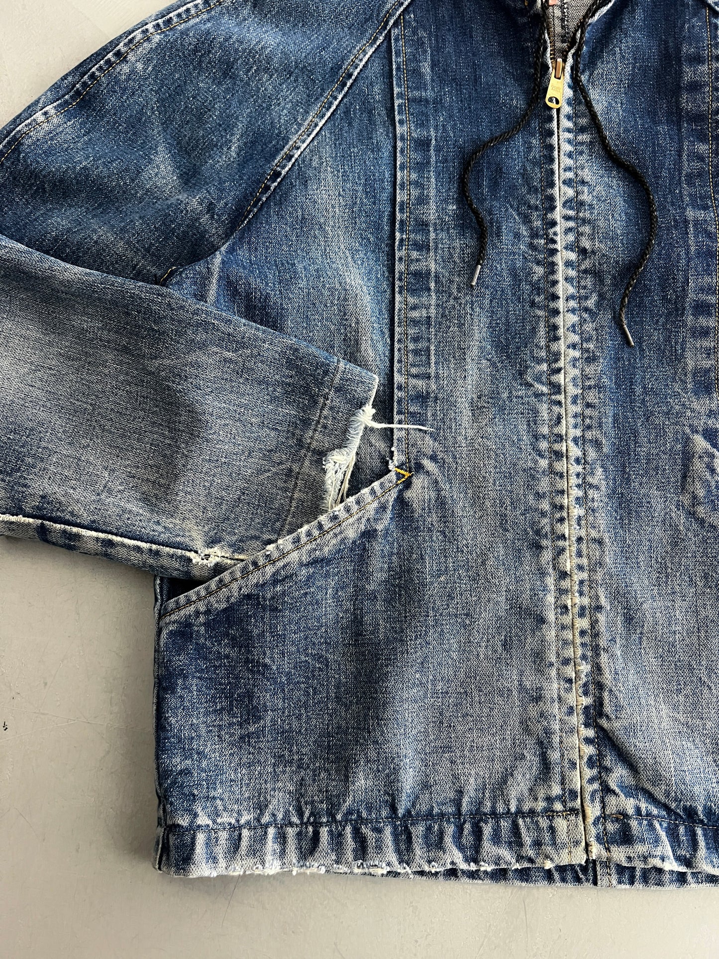 GWG Scrubbies Hooded Denim Jacket [S/M]