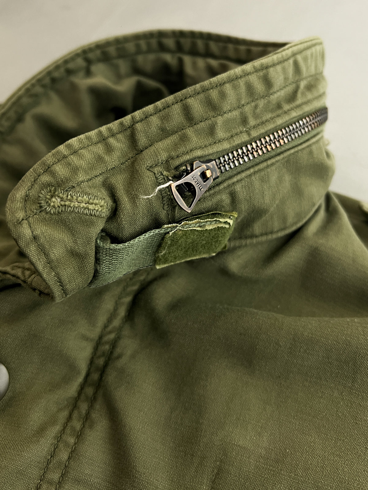 60’s/70’s U.S. Army M-65 Field Jacket w Delta Epsilon Pi Fraternity Stencil [M]