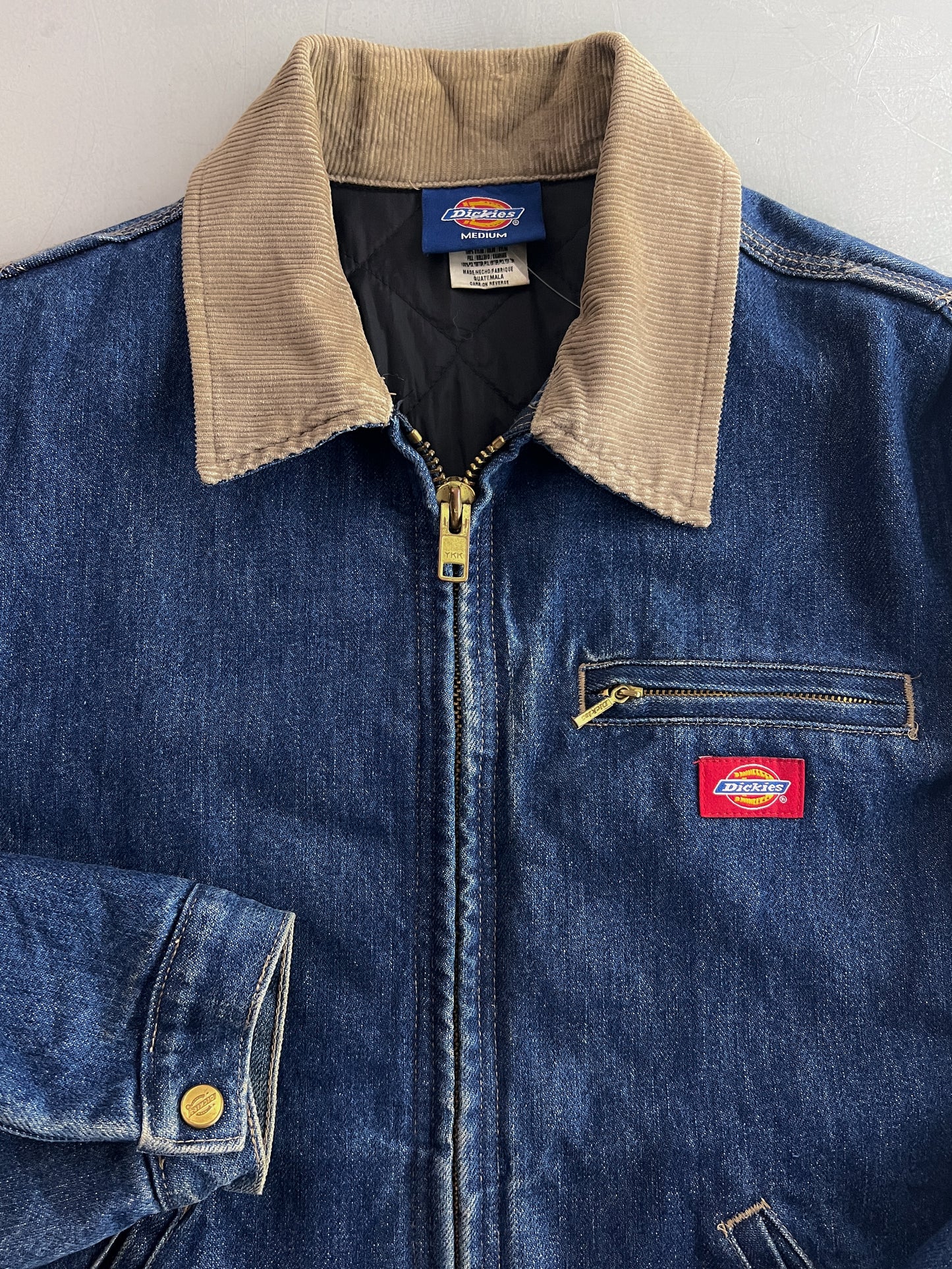 Quilt Lined Dickies Denim Work Jacket [L]
