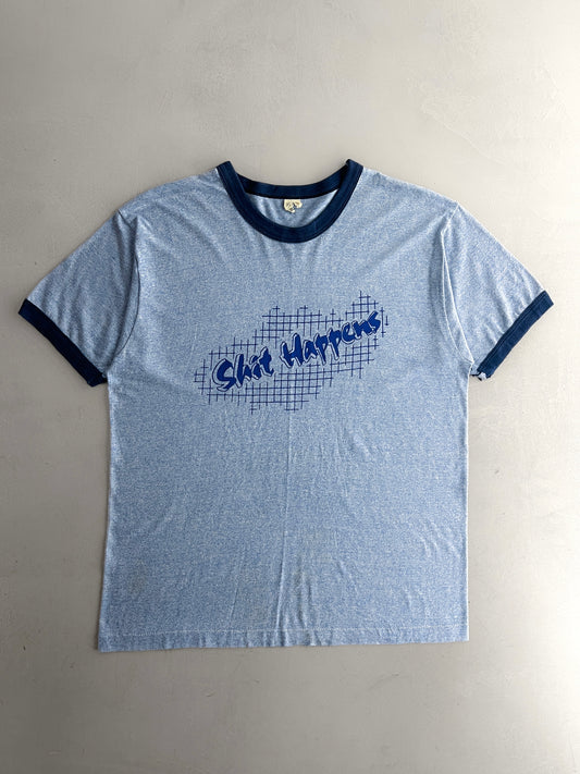1980's Shit Happens Ringer Tee [L]