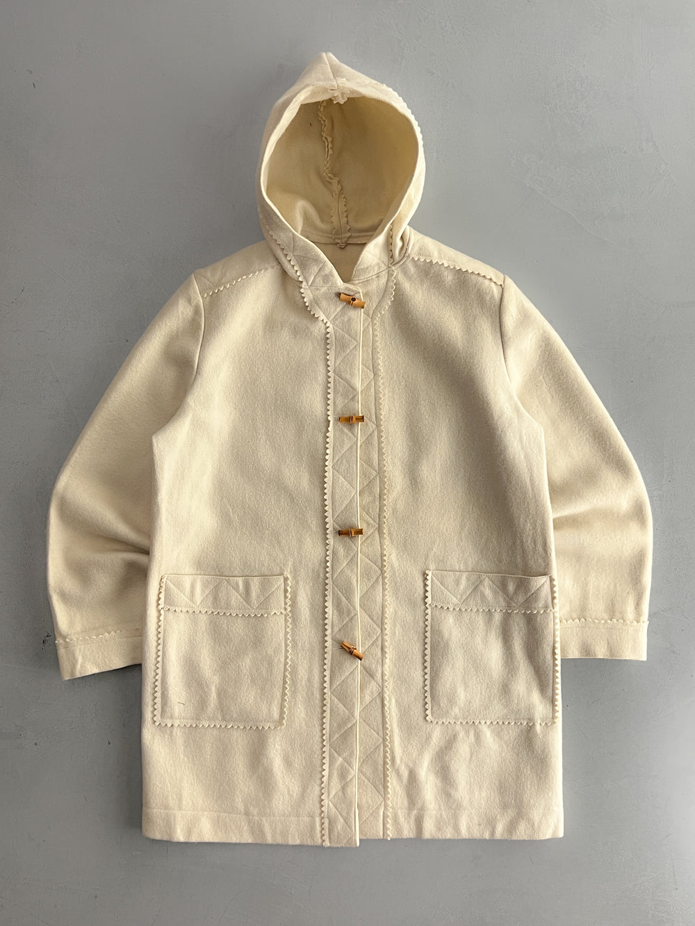 French Hooded Wool Duffle Coat [M/L]