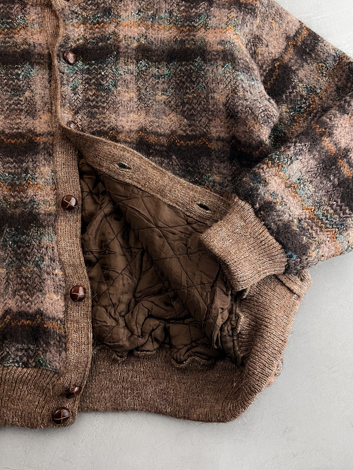 Chunky Italian Wool/Mohair Cardigan [L]