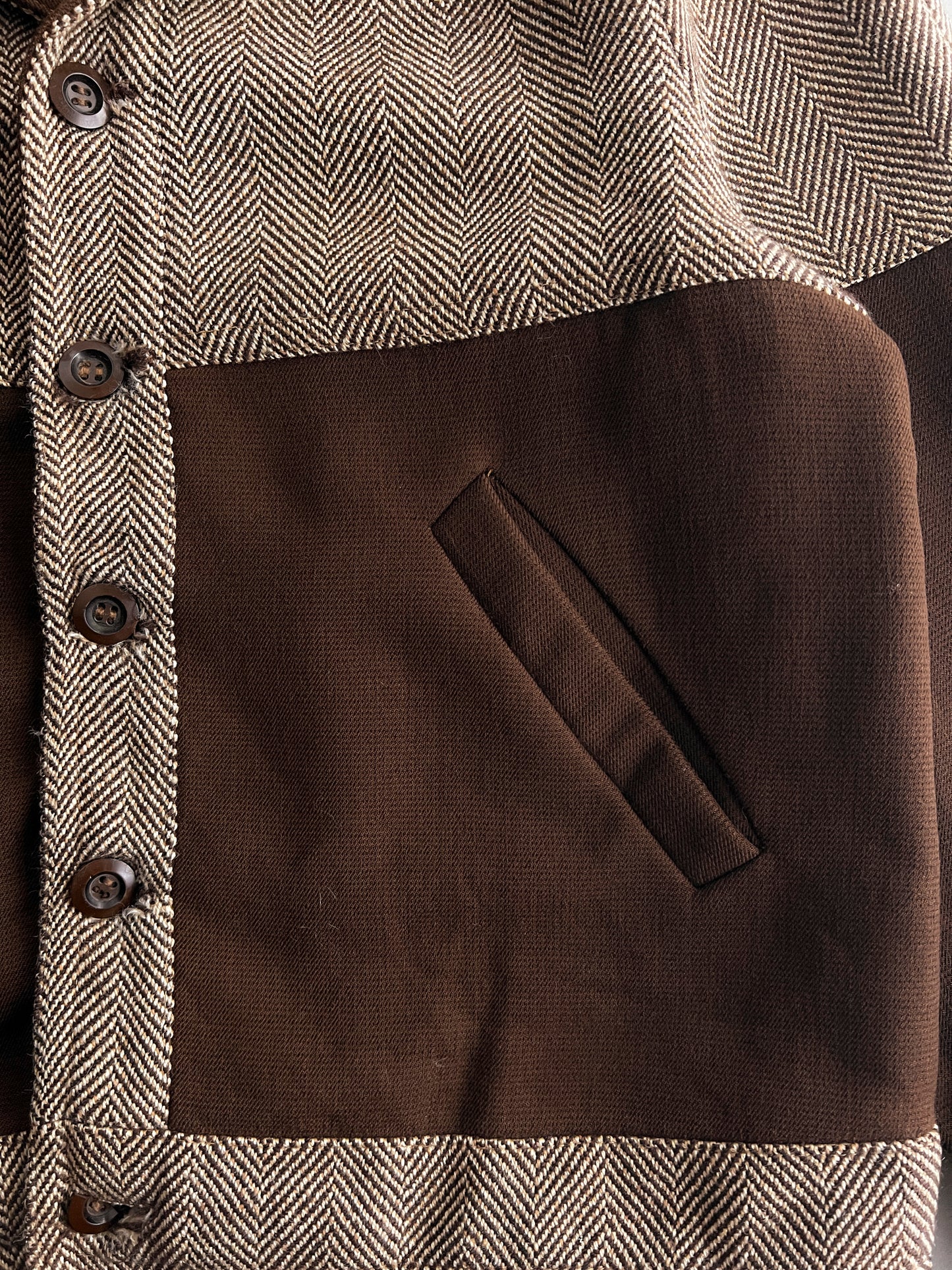 2 Tone Herringbone Wool Jacket [L/XL]