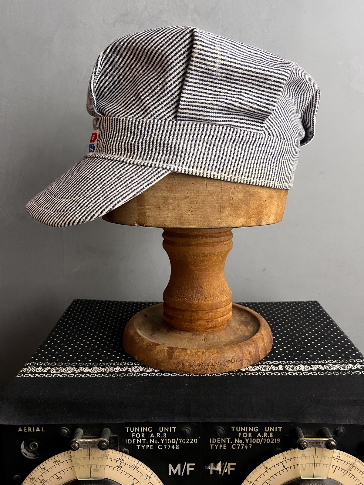 Union Made Big B Hickory Stripe Engineer Cap