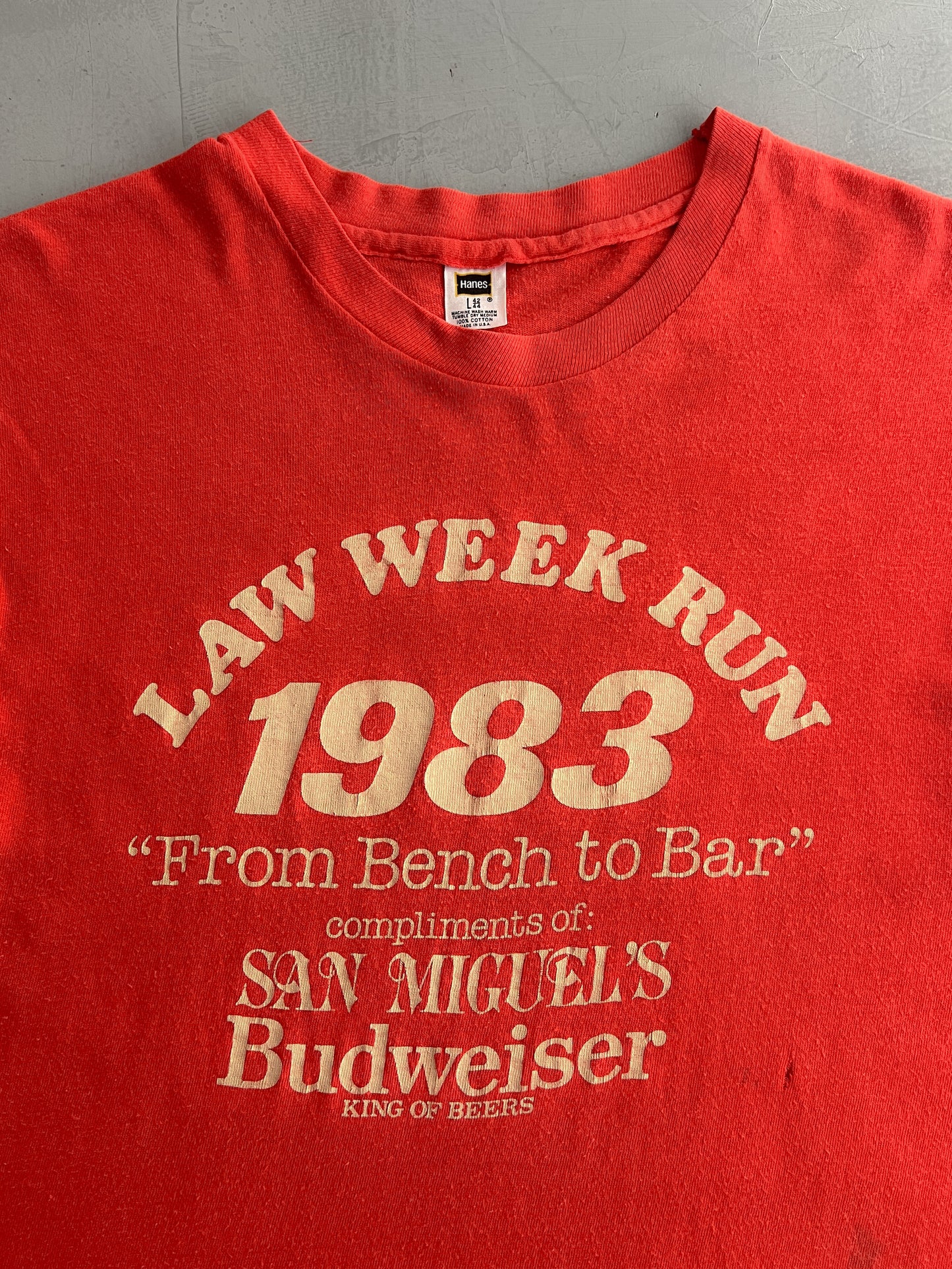 1980's Budweiser Law Week Run Tee [M]