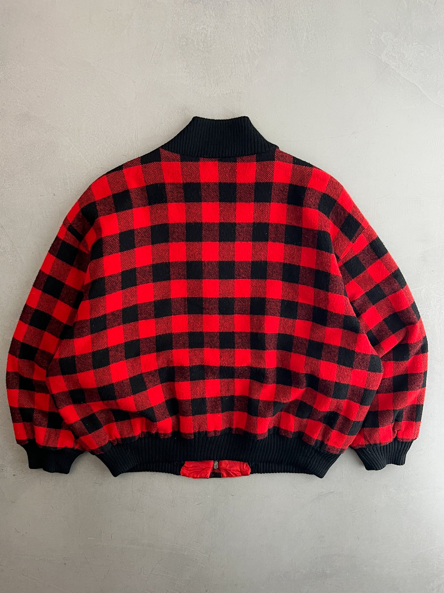 Buffalo Plaid Bomber Jacket [L]