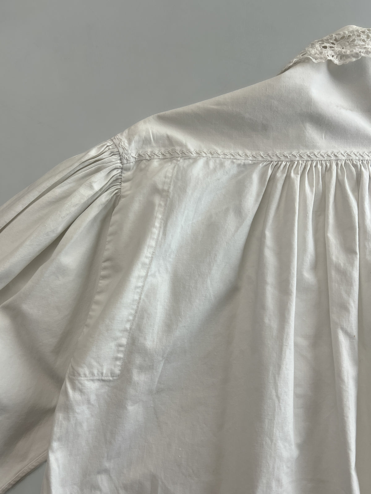 Late 1800's French Cotton Lace Chemise [Womens 8-10]