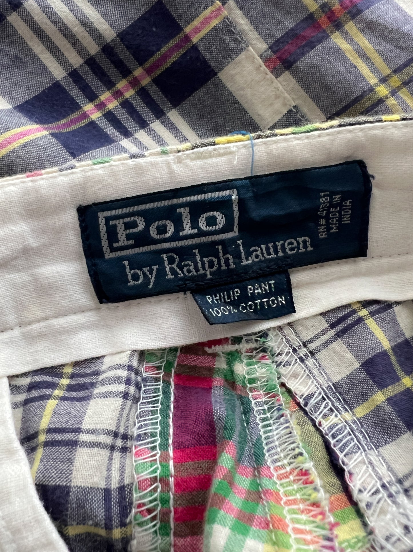 Polo R.L Madras Pants [31"]
