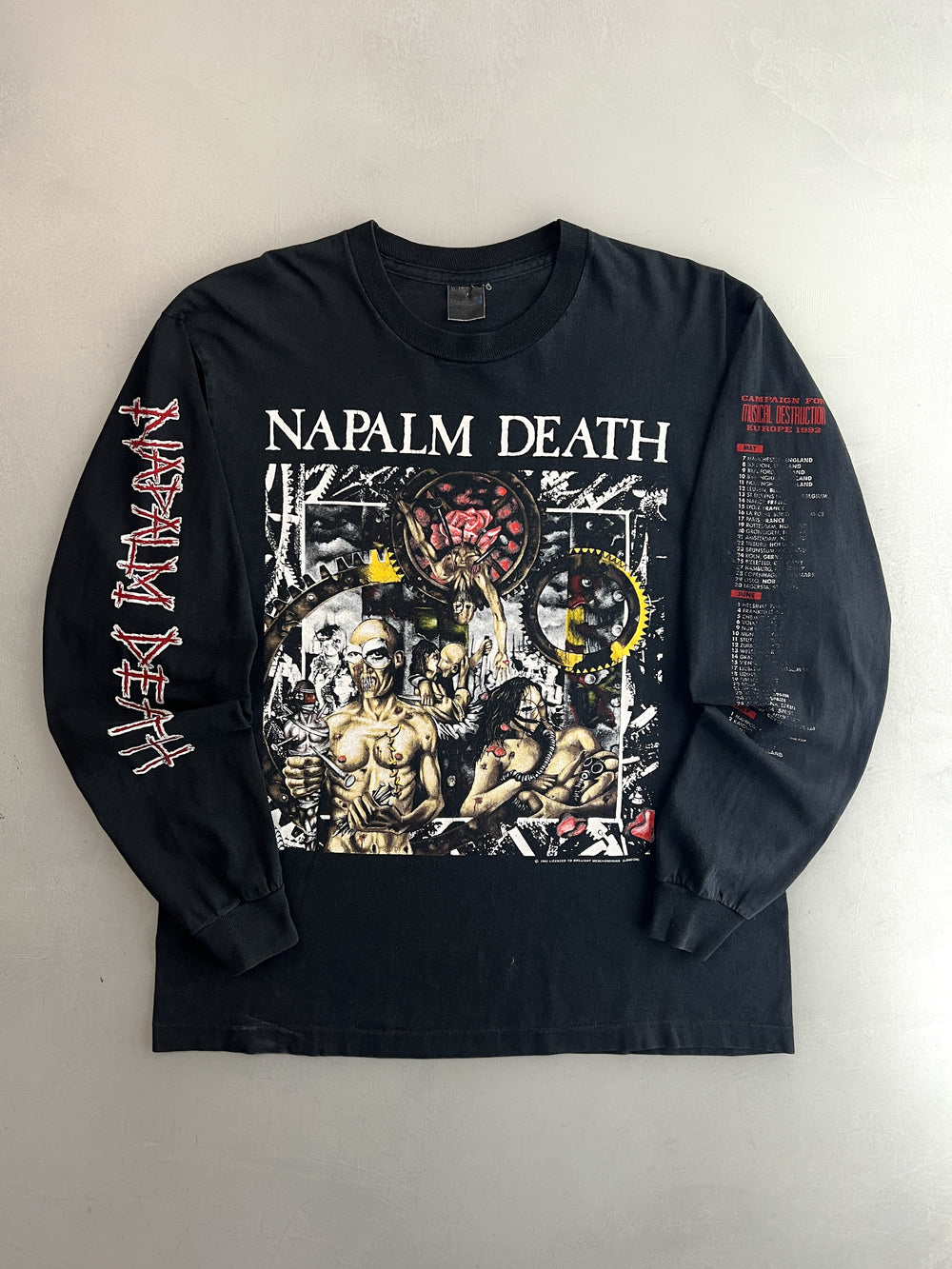 '92 Napalm Death "Campaign For Musical Destruction" Tour Tee [L]