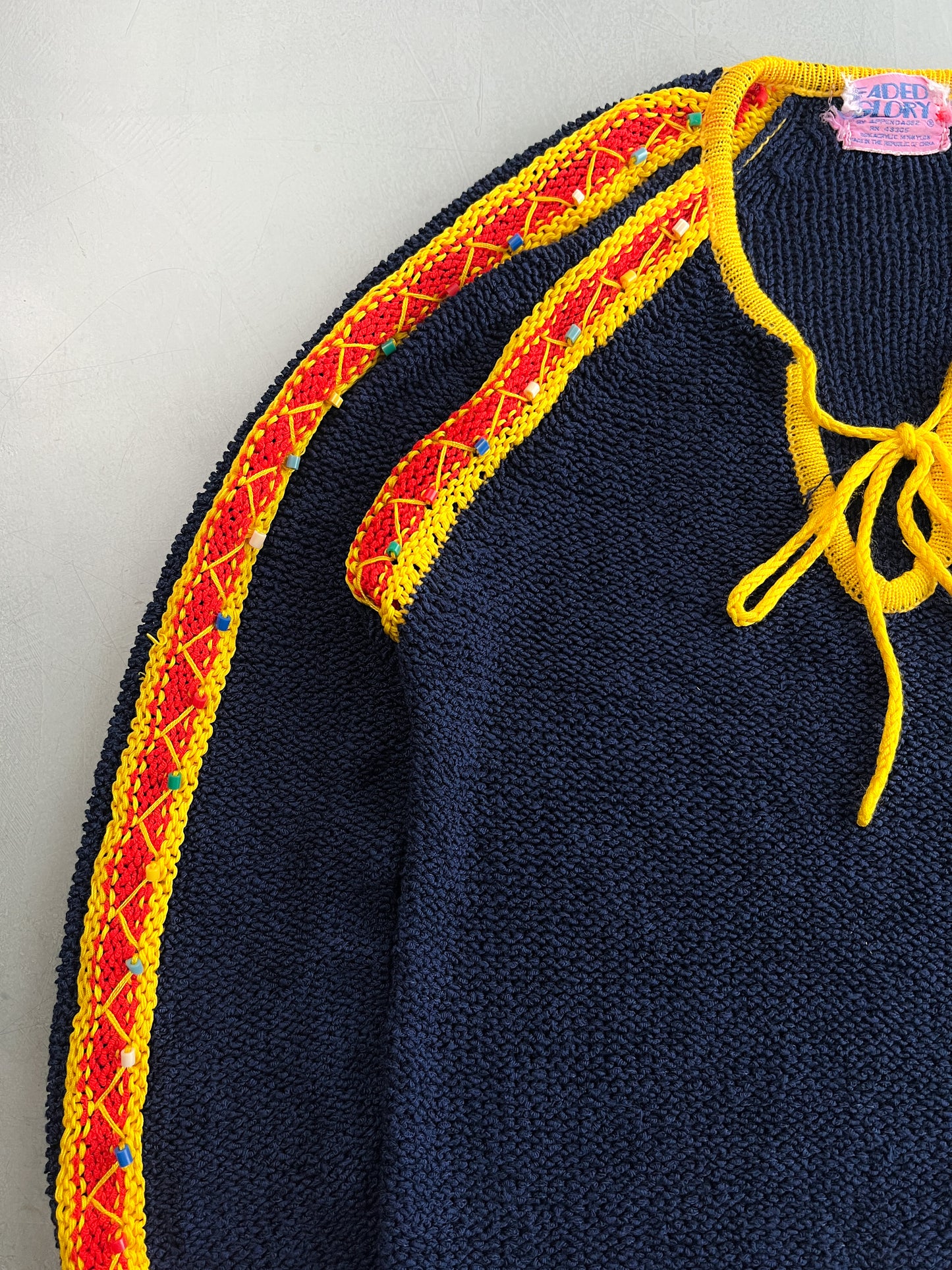 1960's Beaded Folk Knit [M]