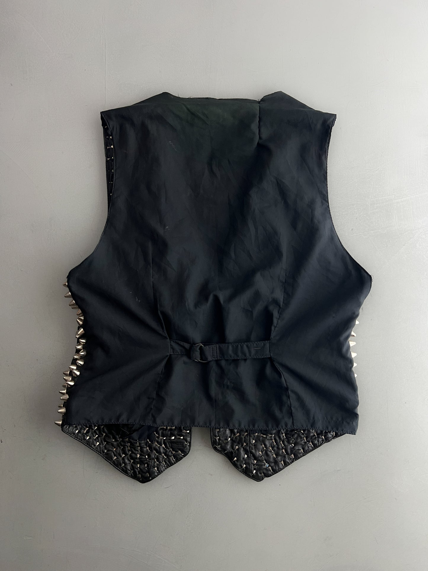 Very Studded Leather Waistcoat [M]