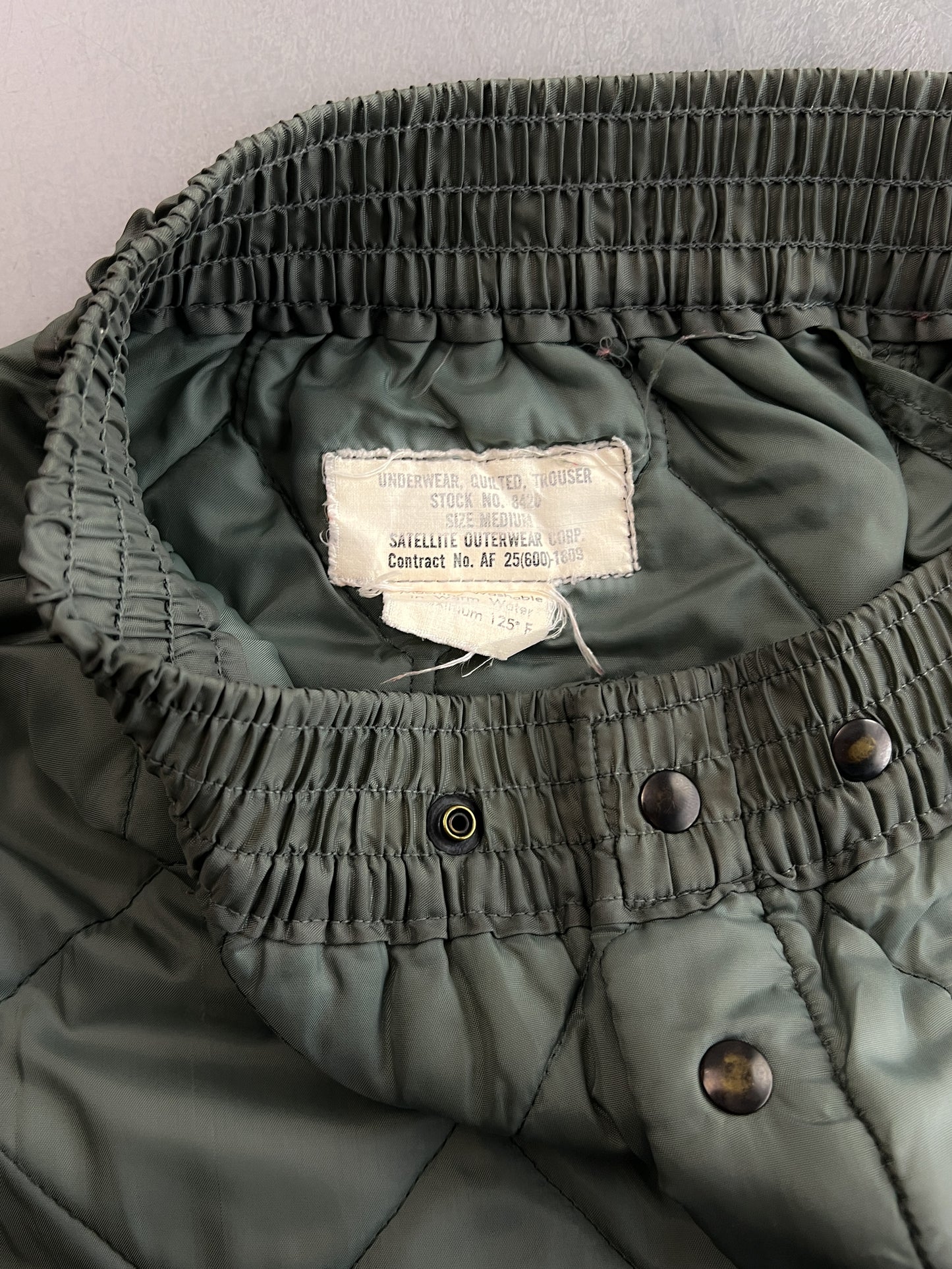 70's/80's Quilted Liner Pants [28"]