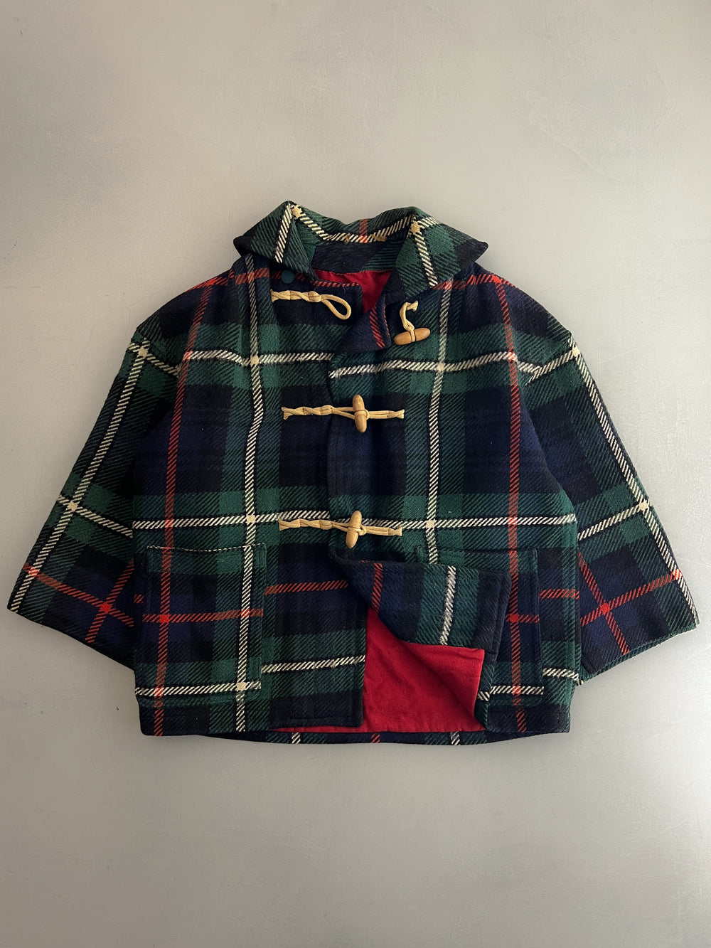Wool Plaid Toggle Jacket [M]