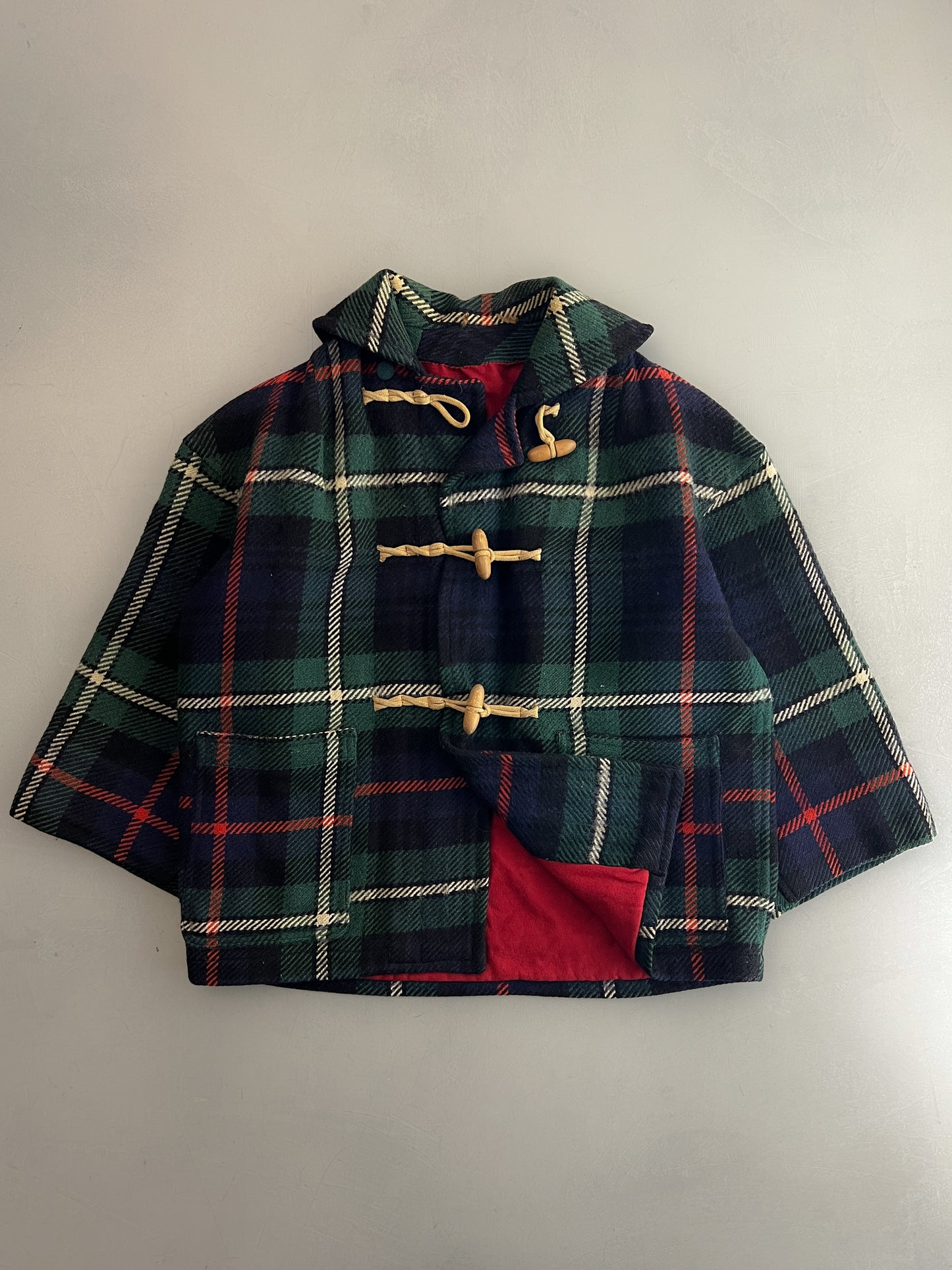 Wool Plaid Toggle Jacket [M]
