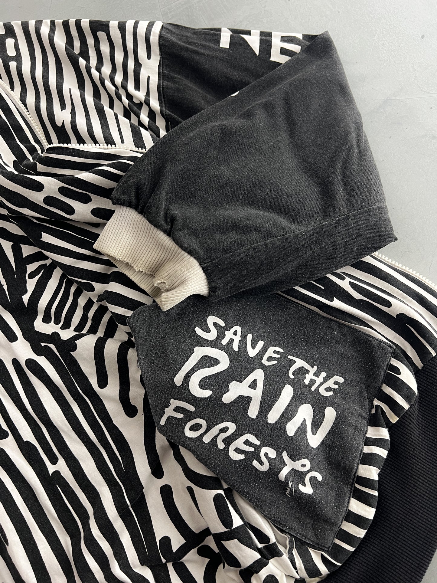 1980's Peter Max Expressionist "Save The Rainforest" Jacket [XL]