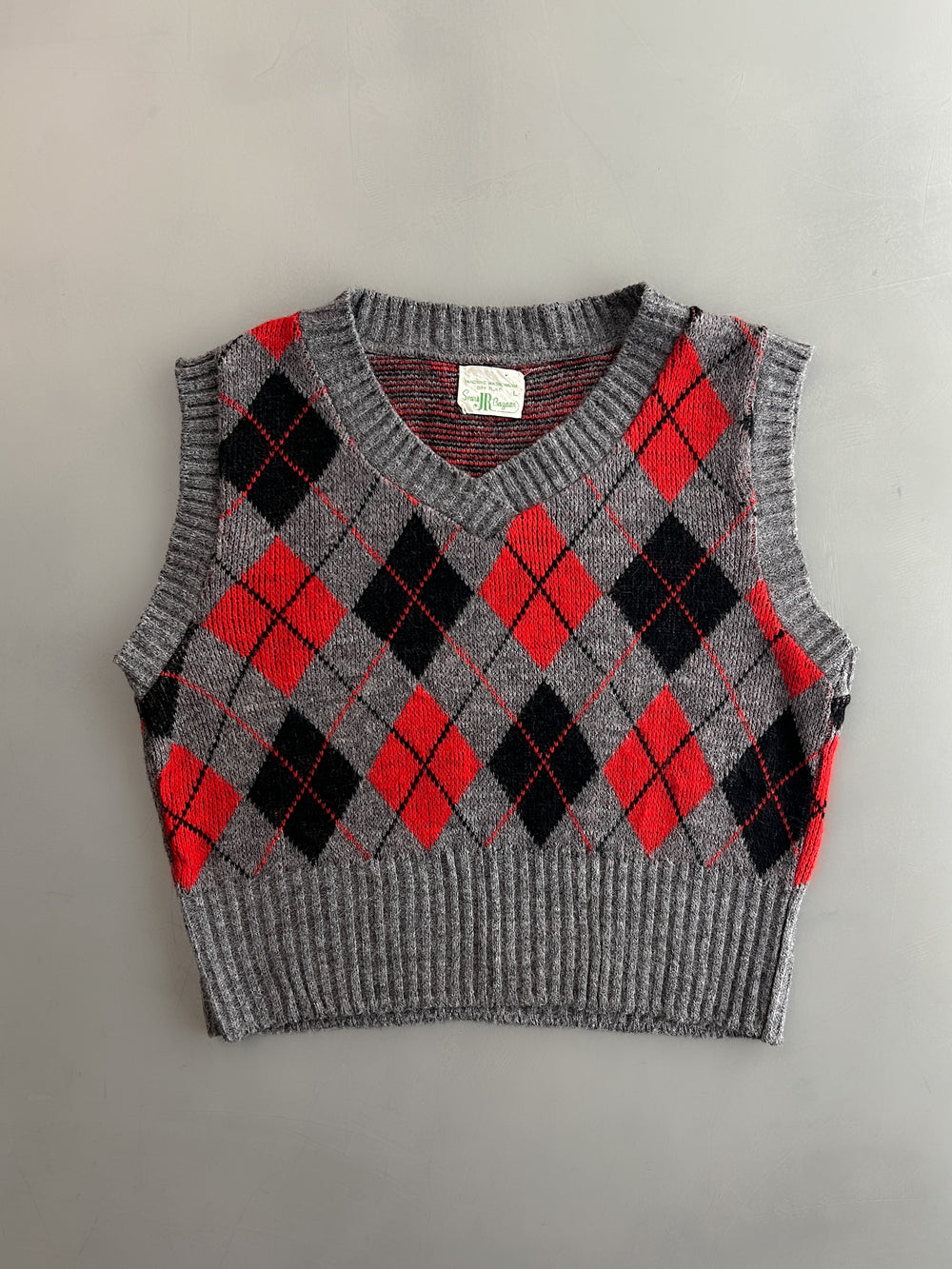 1960's Sears Argyle Knit Vest [XS]