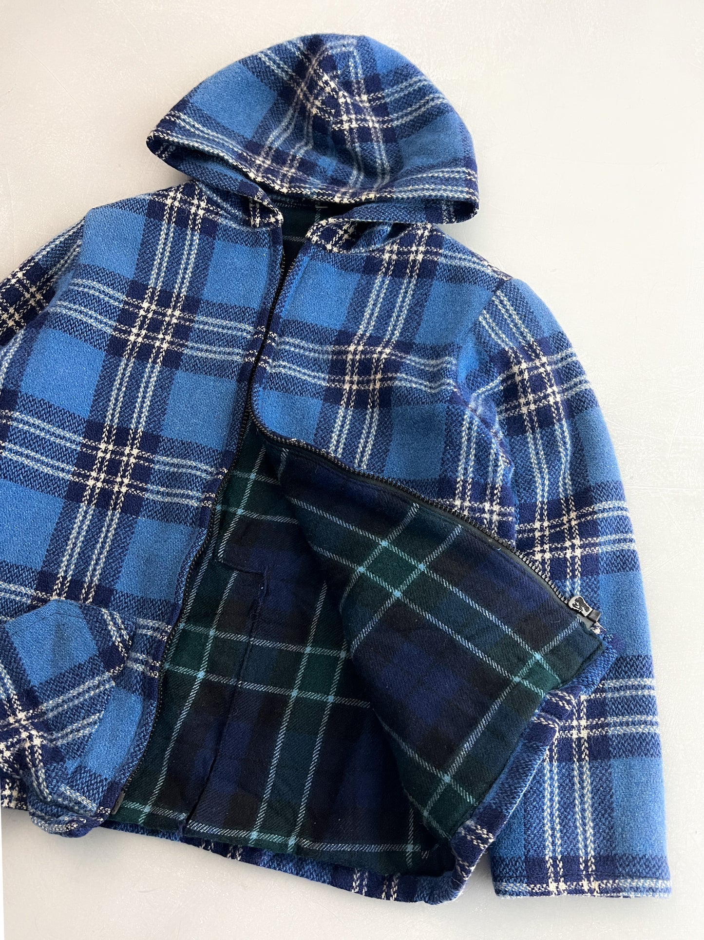 1970's Harris Tweed Plaid Zip Up [M]