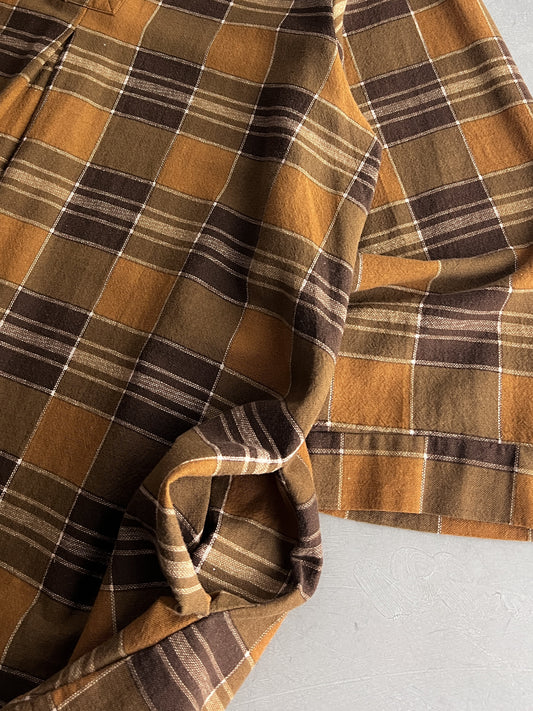 Plaid Pullover Work Smock [S]