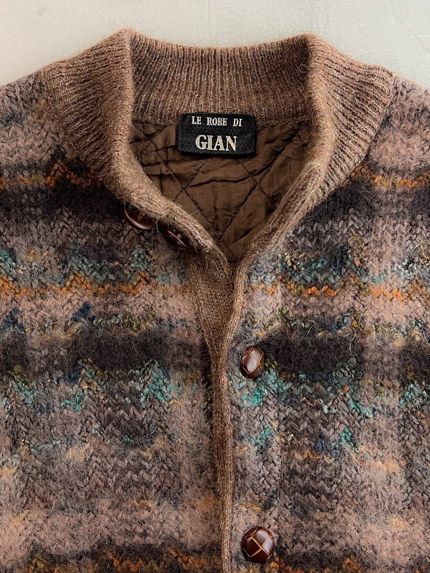 Chunky Italian Wool/Mohair Cardigan [L]