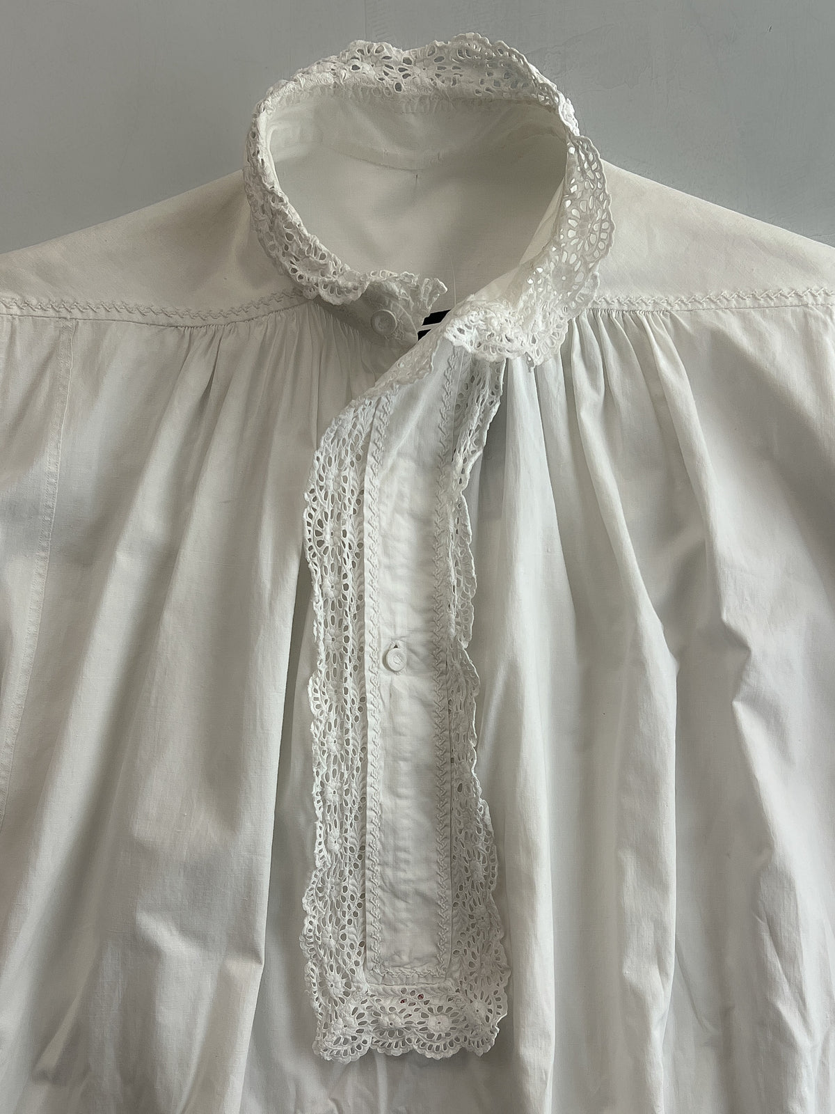 Late 1800's French Cotton Lace Chemise [Womens 8-10]
